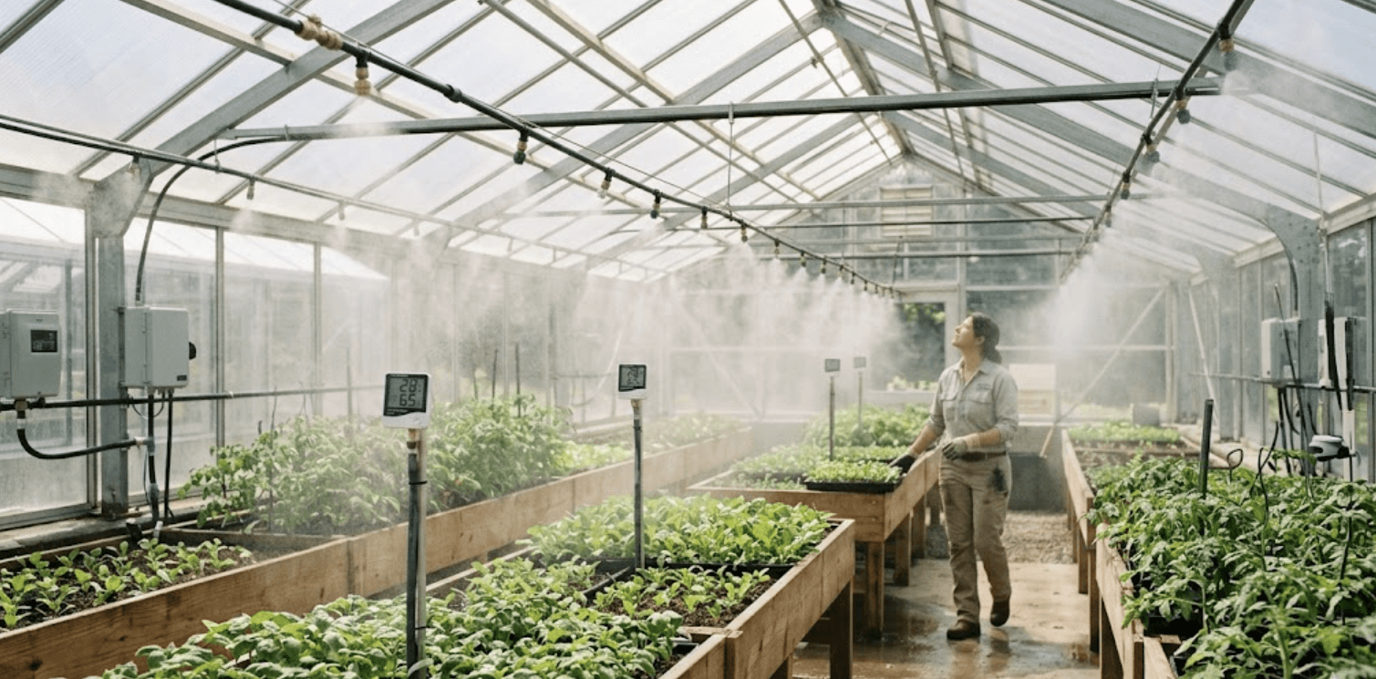 The Ultimate Guide to Regulating Greenhouse Temperatures with Misting Systems